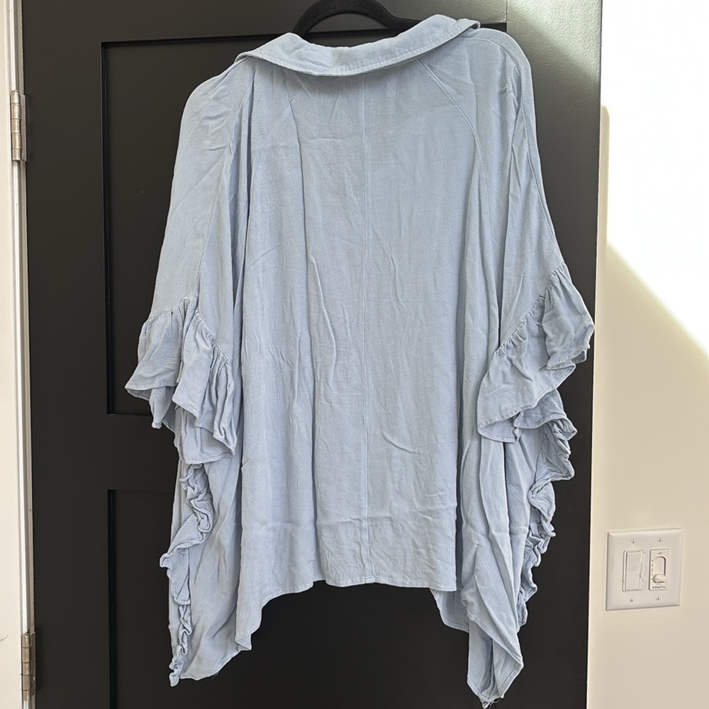 Heyson Sky Blue Ruffle Top - Picture 2 of 2